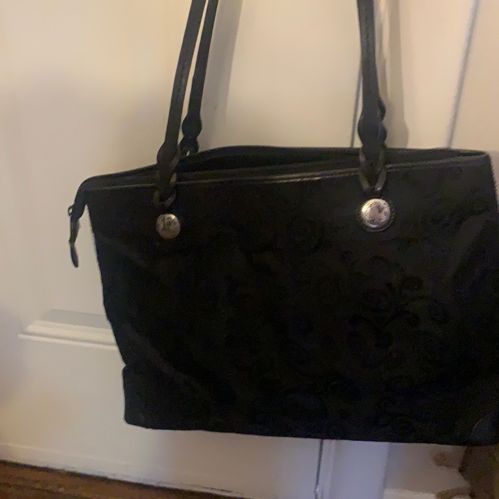 Brighton canvas and leather Mevelyn tote bag